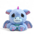 Peluche dragon kawaii bleu craquant