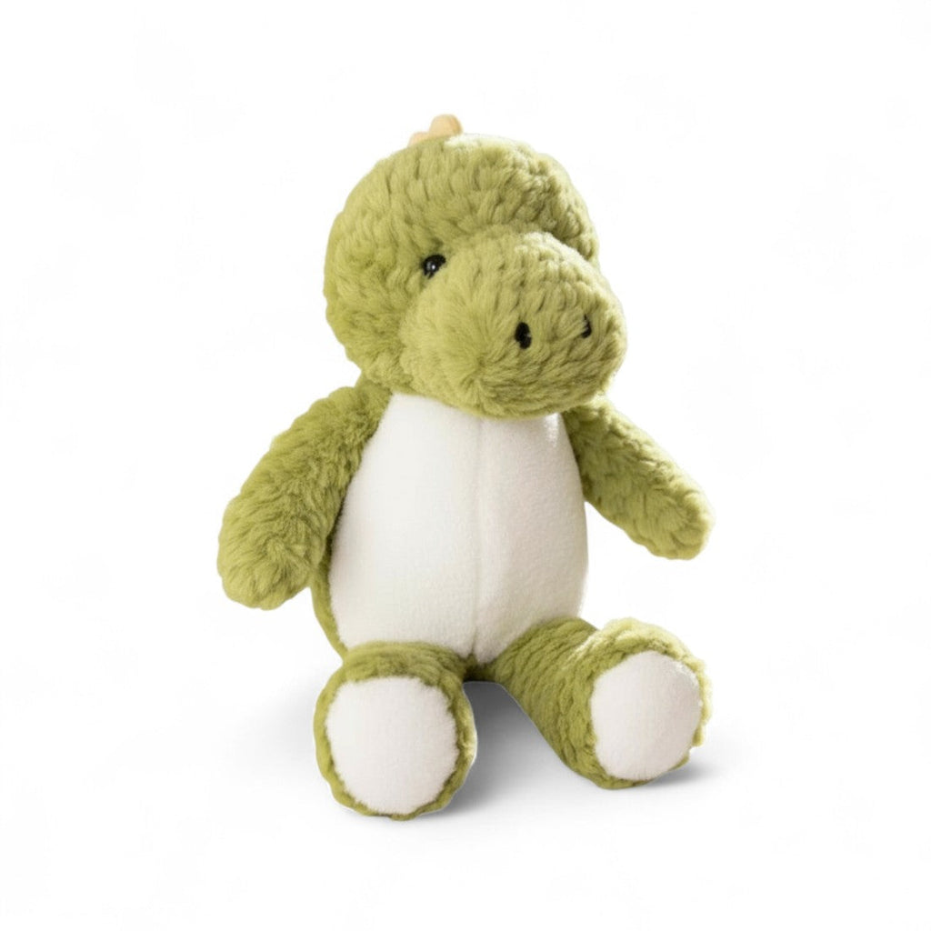 Groen-crème dinosaurusknuffel