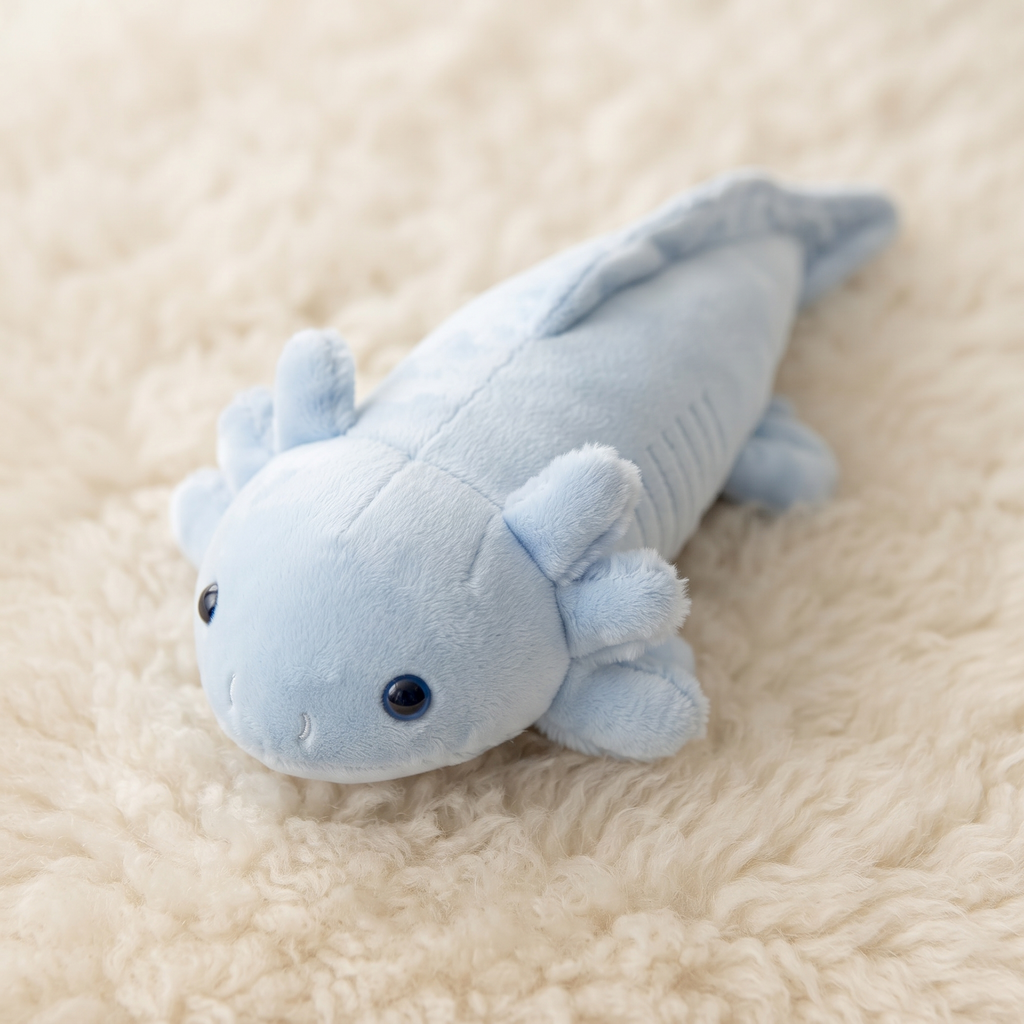 Coussin Axolotl Bleu Format Allongé