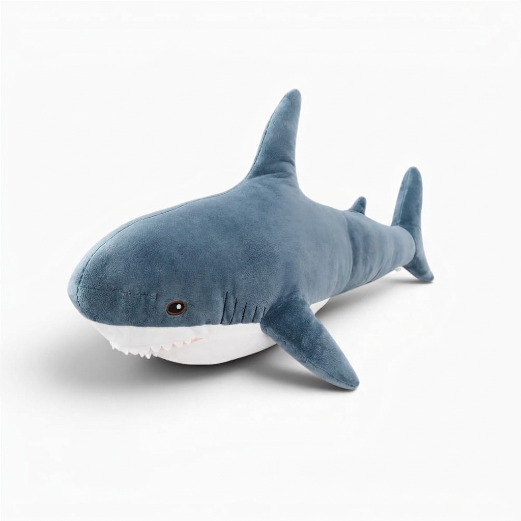 Peluche Requin Bleu Gris à Câliner