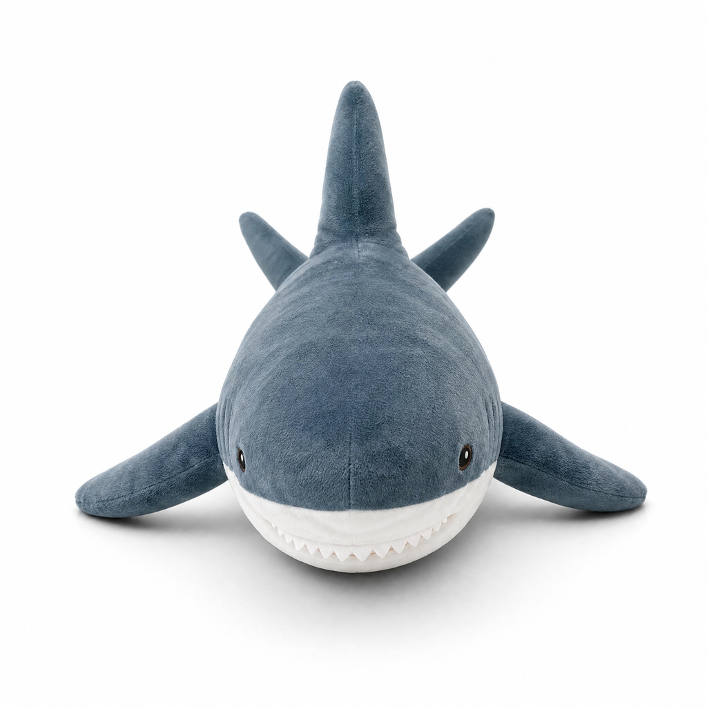 Peluche Requin Bleu Gris à Câliner
