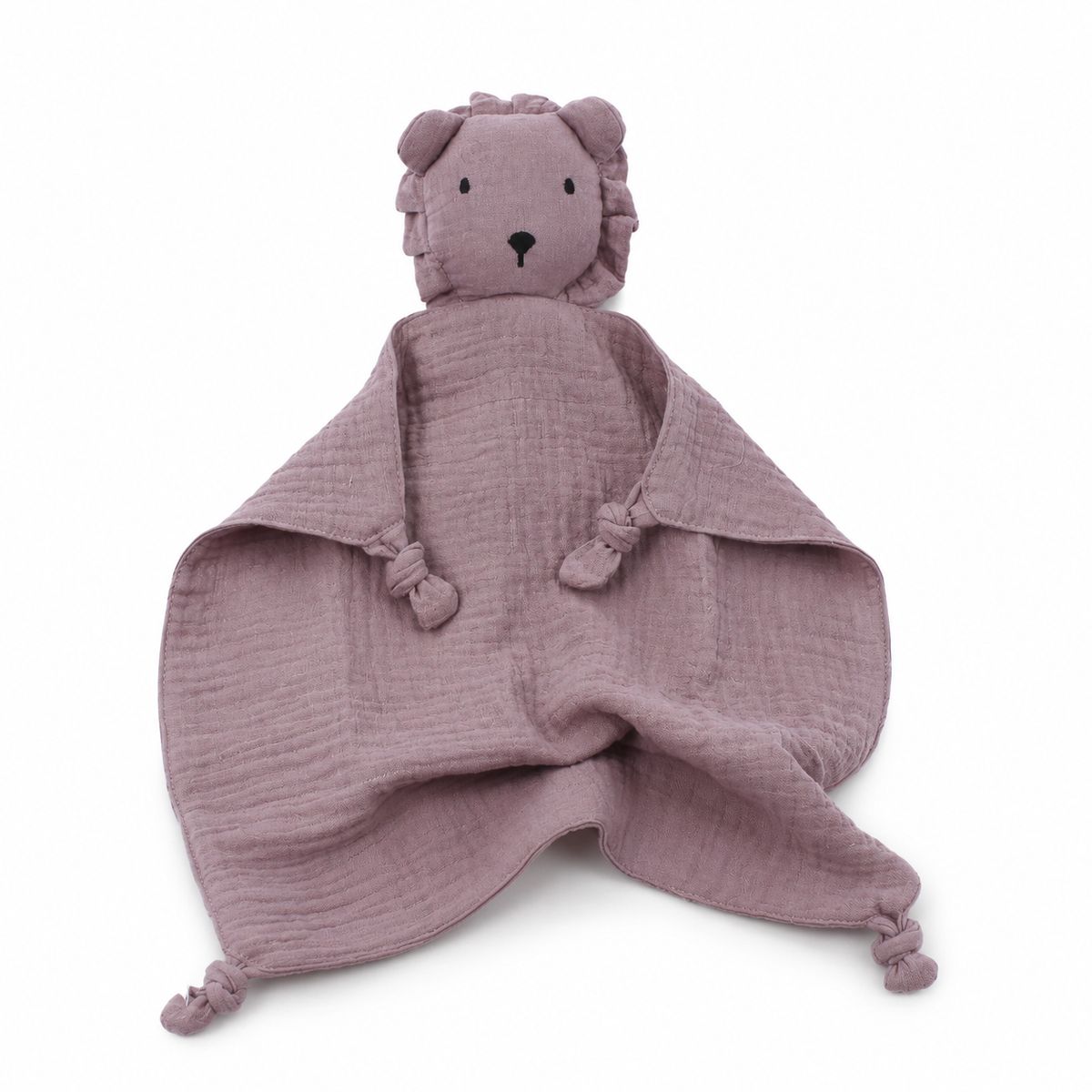 Doudou Lion en Mousseline Double Gaze