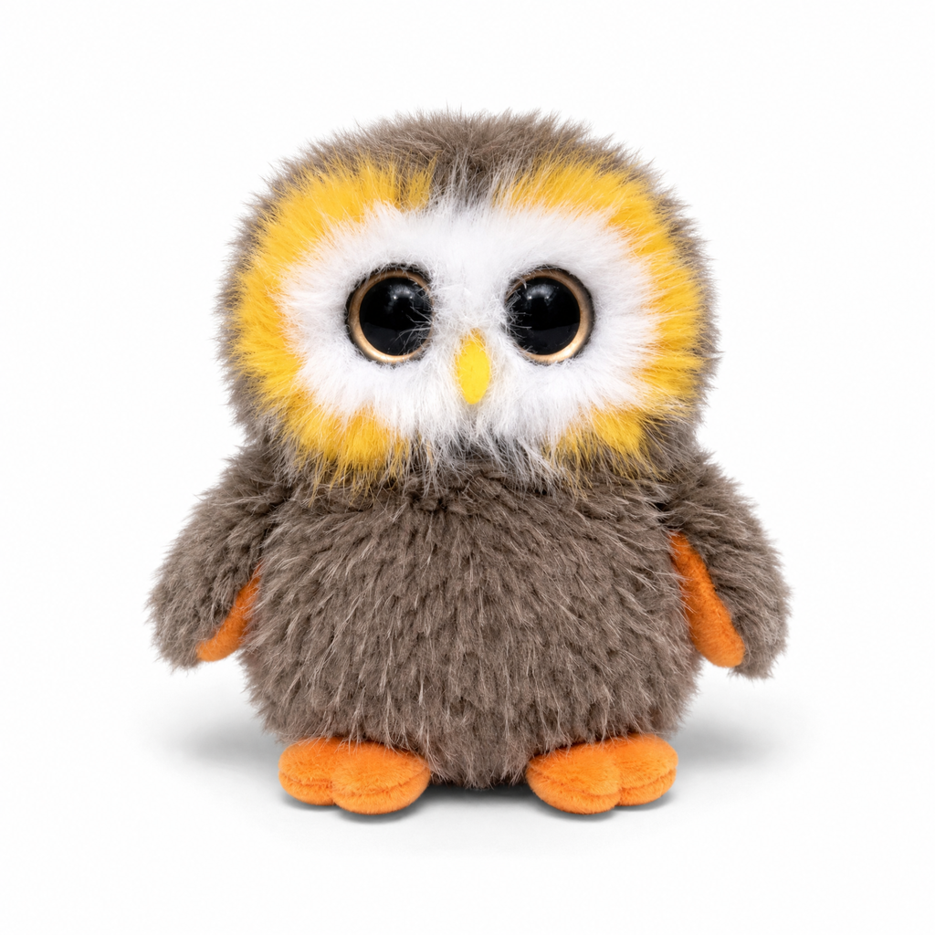 Peluche Hibou Duveteux aux Grands Yeux