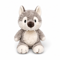 Peluche Loup Gris Assis