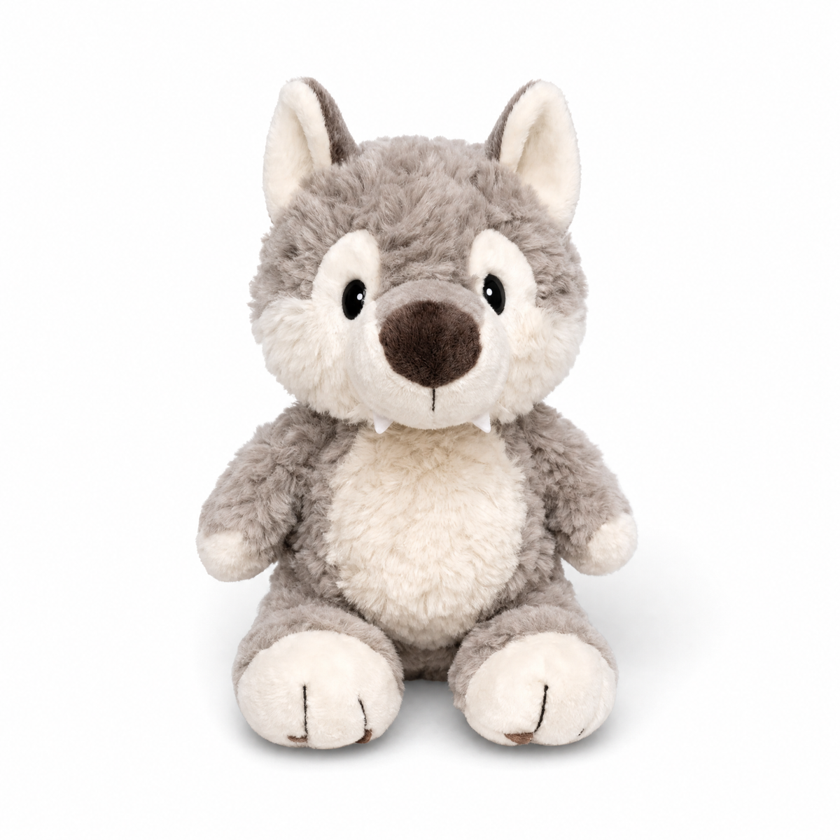 Peluche Loup Gris Assis