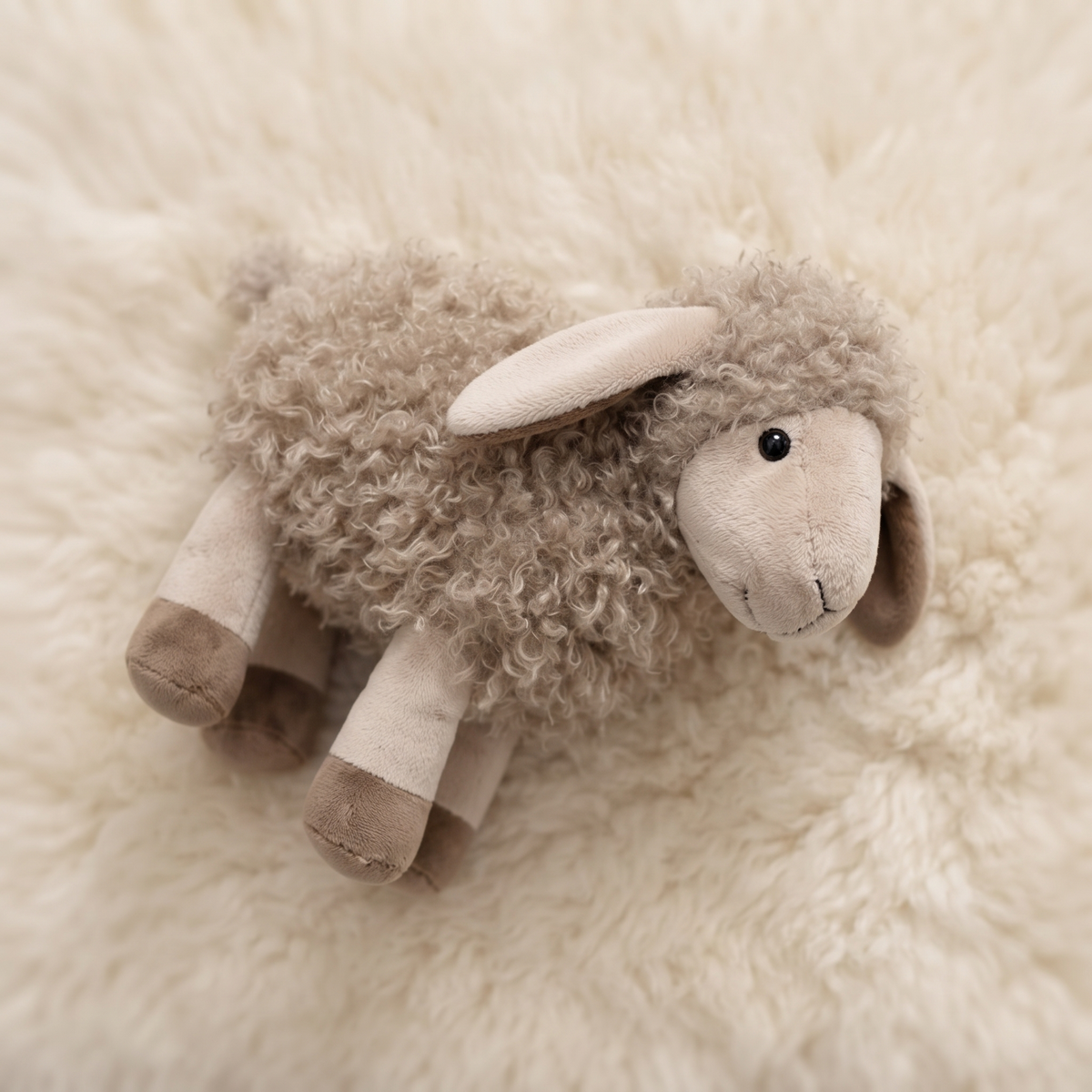 Peluche Mouton Grise en Coton