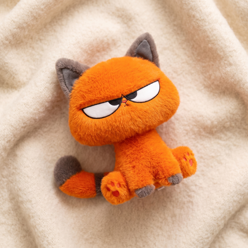 Peluche Chat Grincheux Orange Kawaii