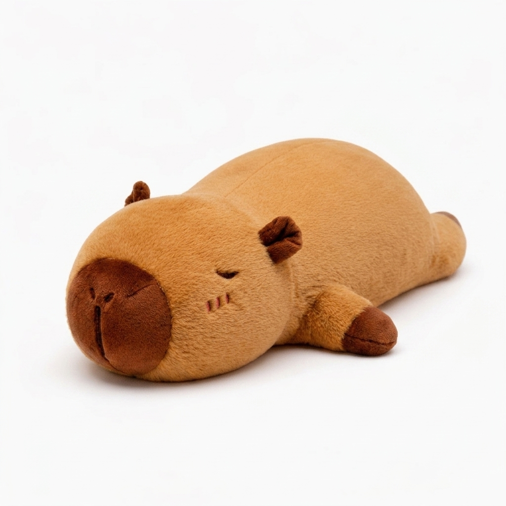 Peluche Coussin Capybara Allongé Doux