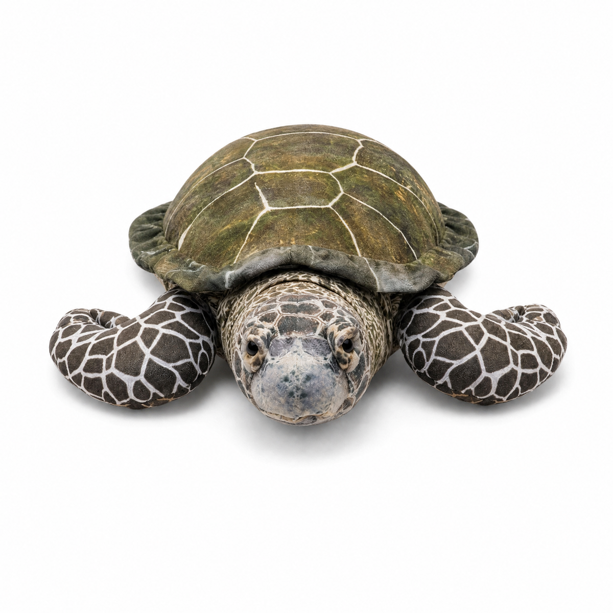 Peluche Tortue Marine Réaliste Grise