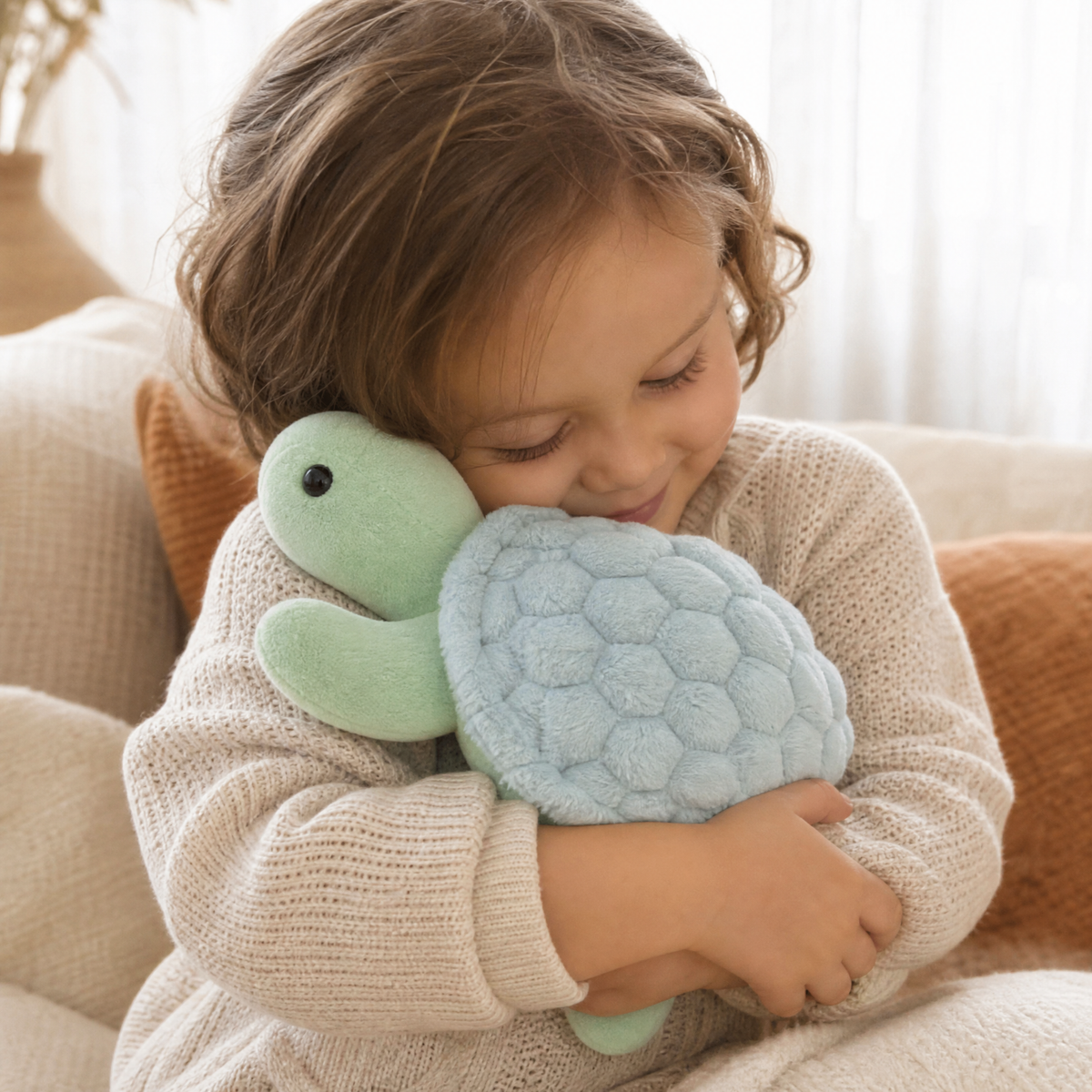 Peluche Tortue Marine Réaliste Vert Clair
