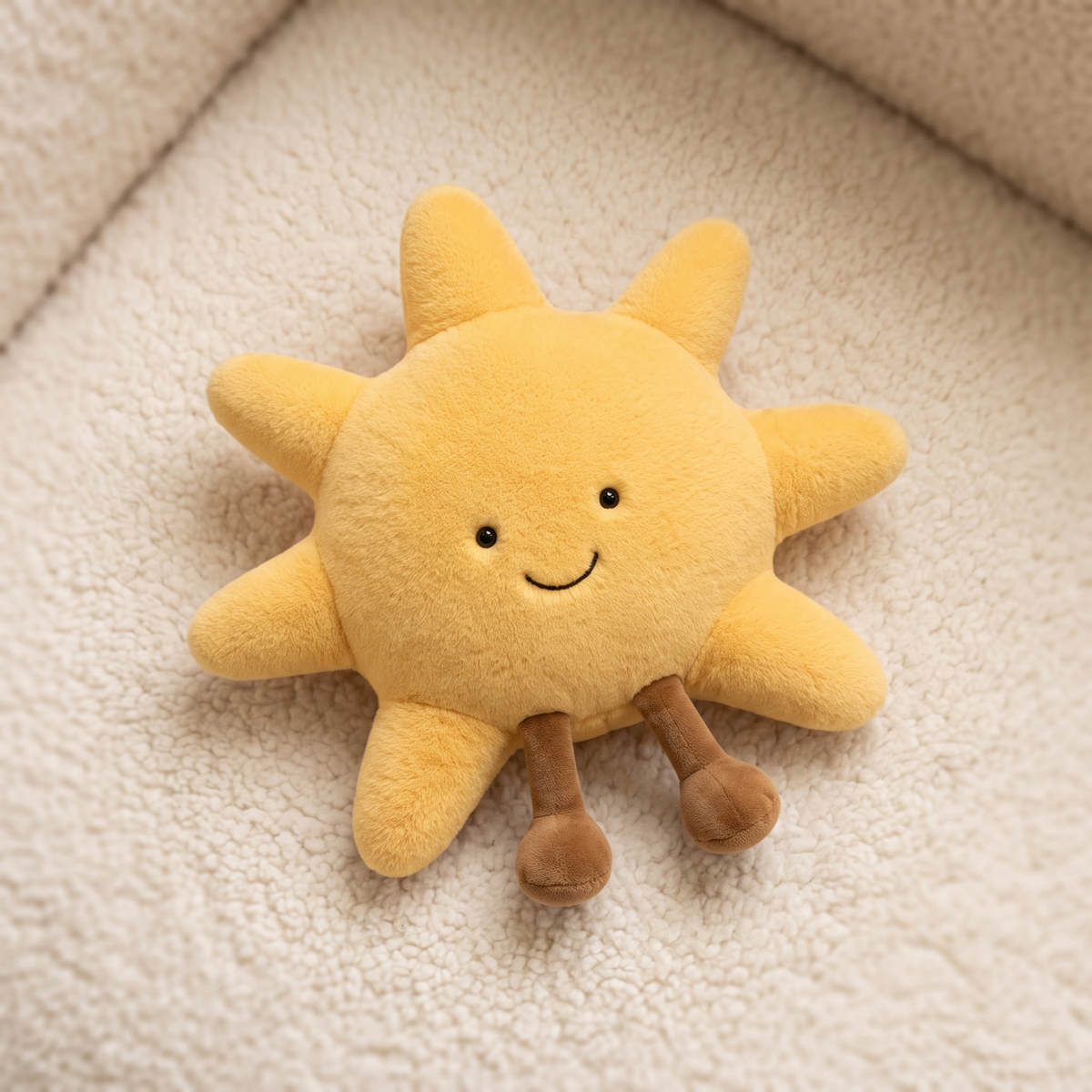 Peluche Soleil Souriant en Velours Doux