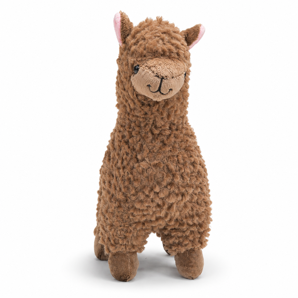 Peluche Alpaga à Poils Longs Bouclés