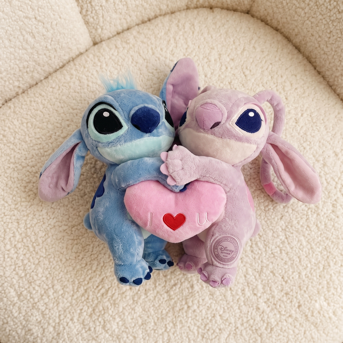 Peluche Angel Stitch Duo Amoureux