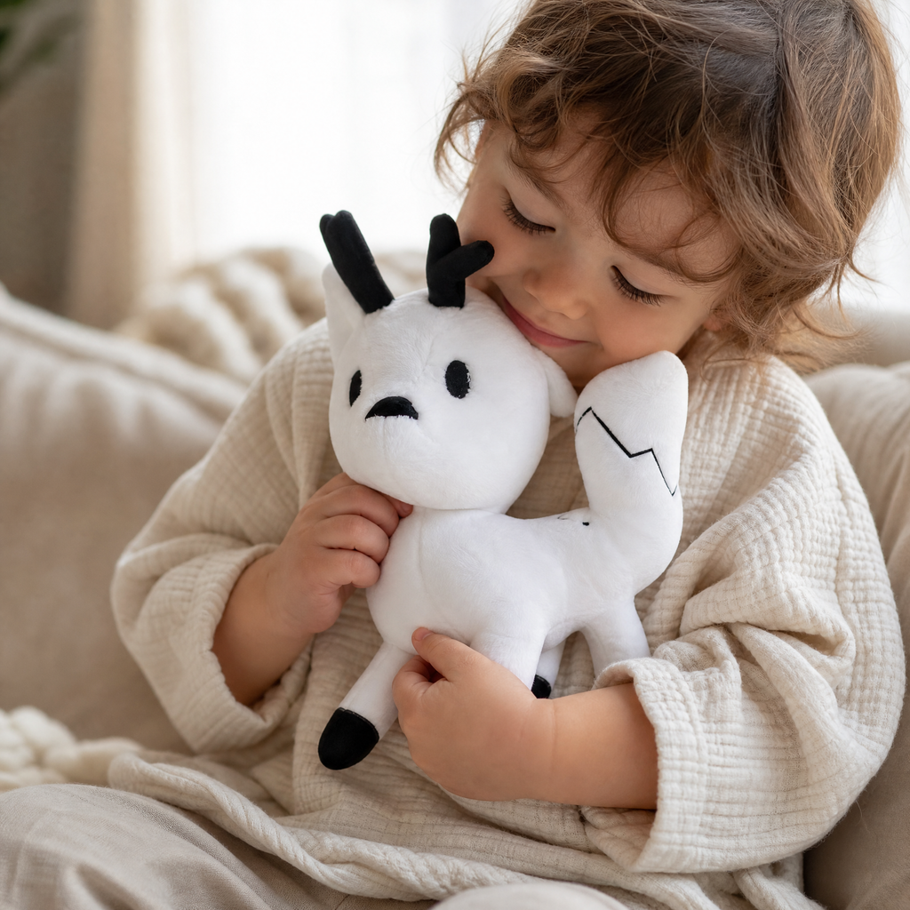 Peluche Cerf Blanc Hilda 21cm