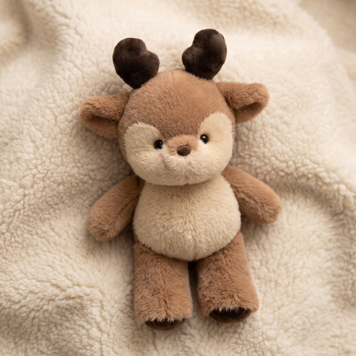 Peluche Cerf Bois Marron Doux