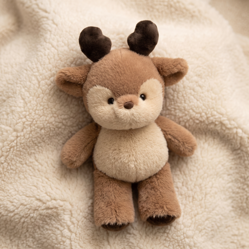 Peluche Cerf Bois Marron Doux