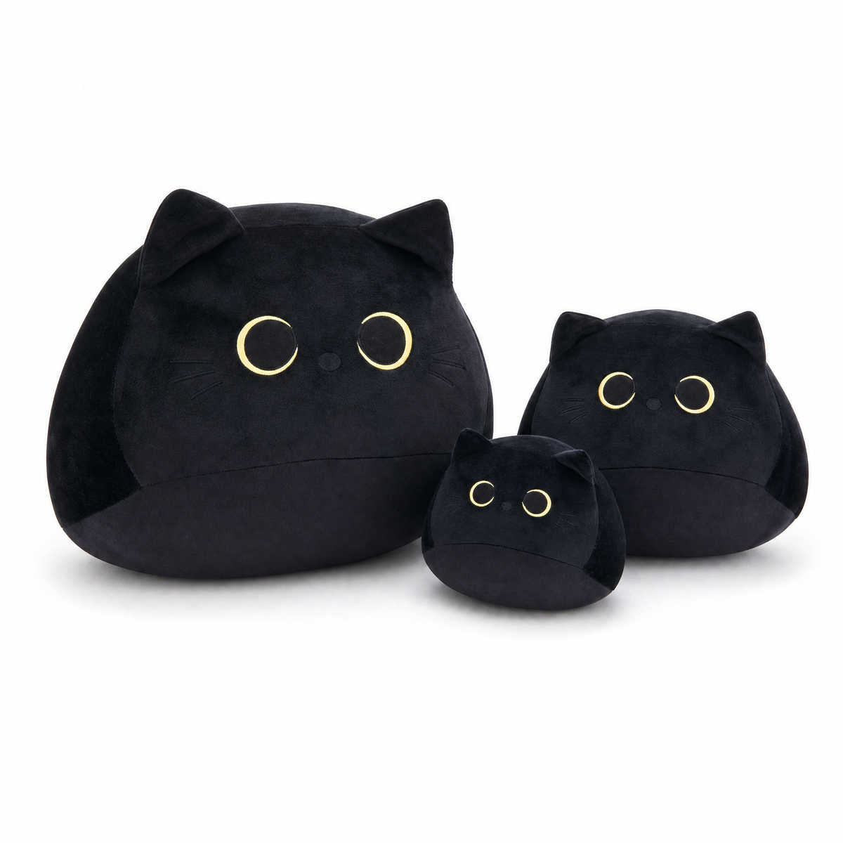 Peluche Chat Noir aux Grands Yeux