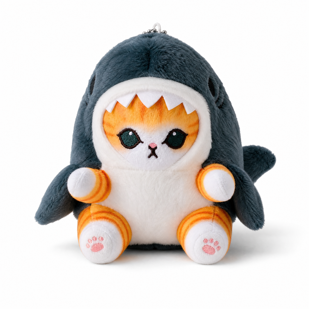 Peluche Chat Requin Tigré Déguisé 13cm