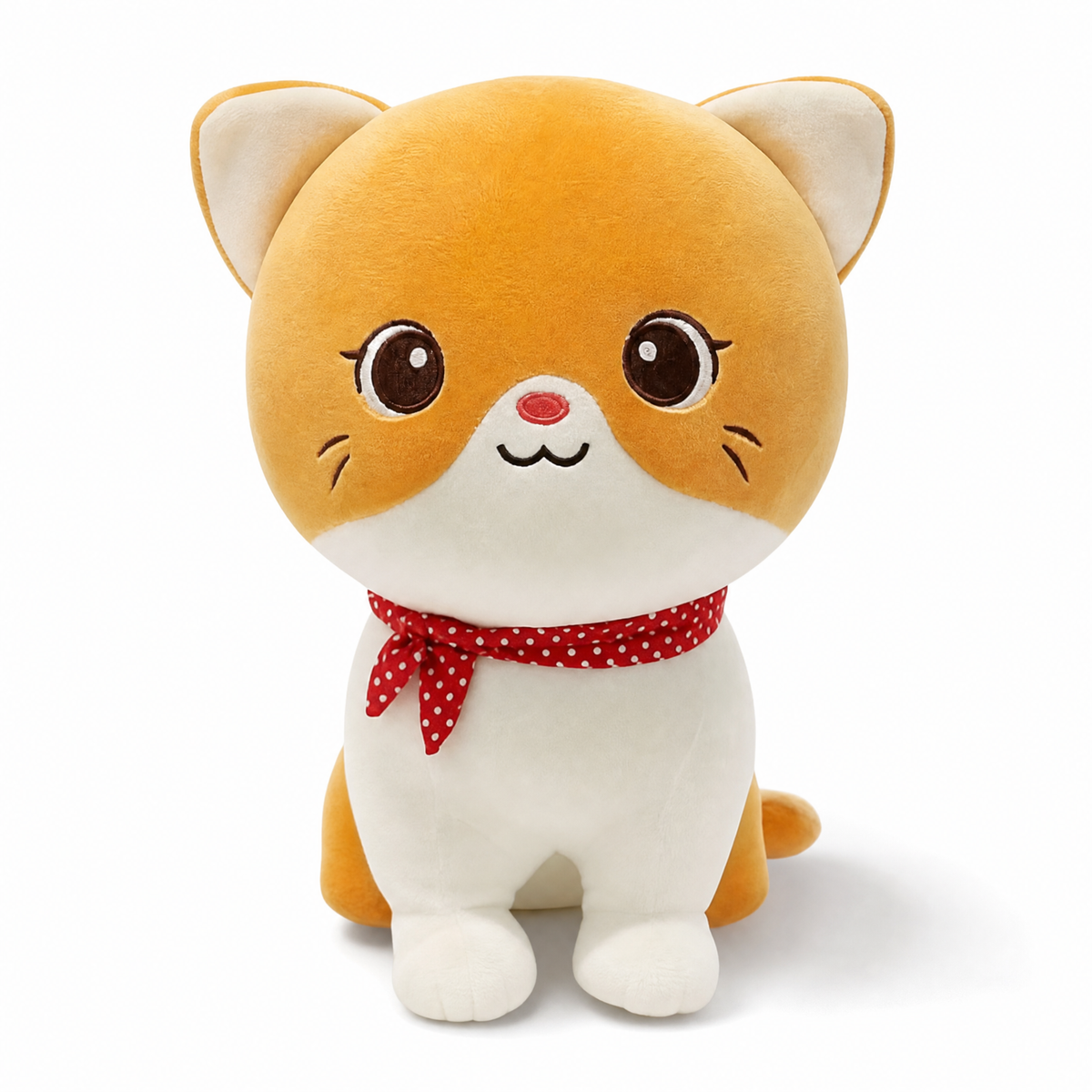 Peluche Chaton Roux à Foulard