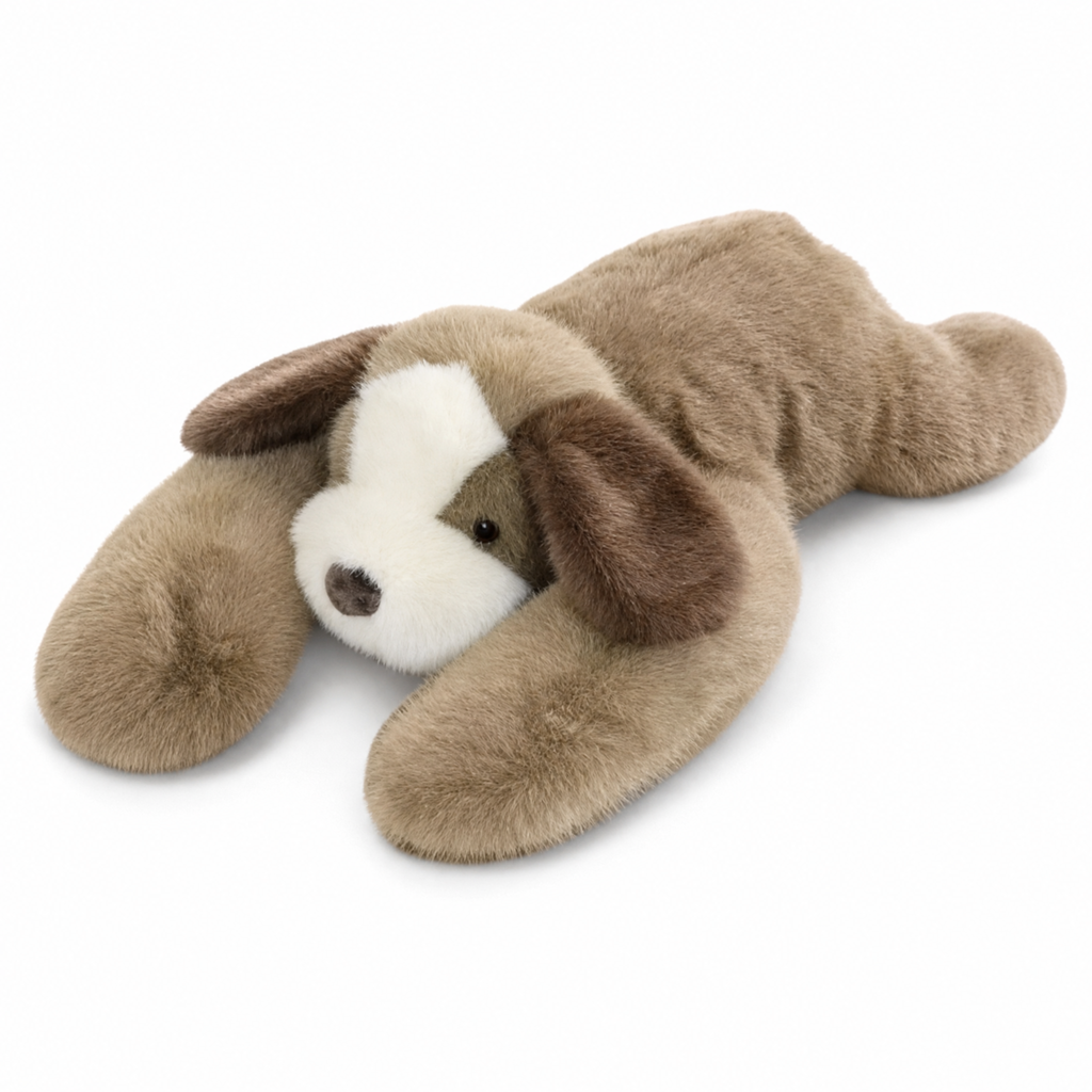Peluche Chien Lestée Beige Apaisante