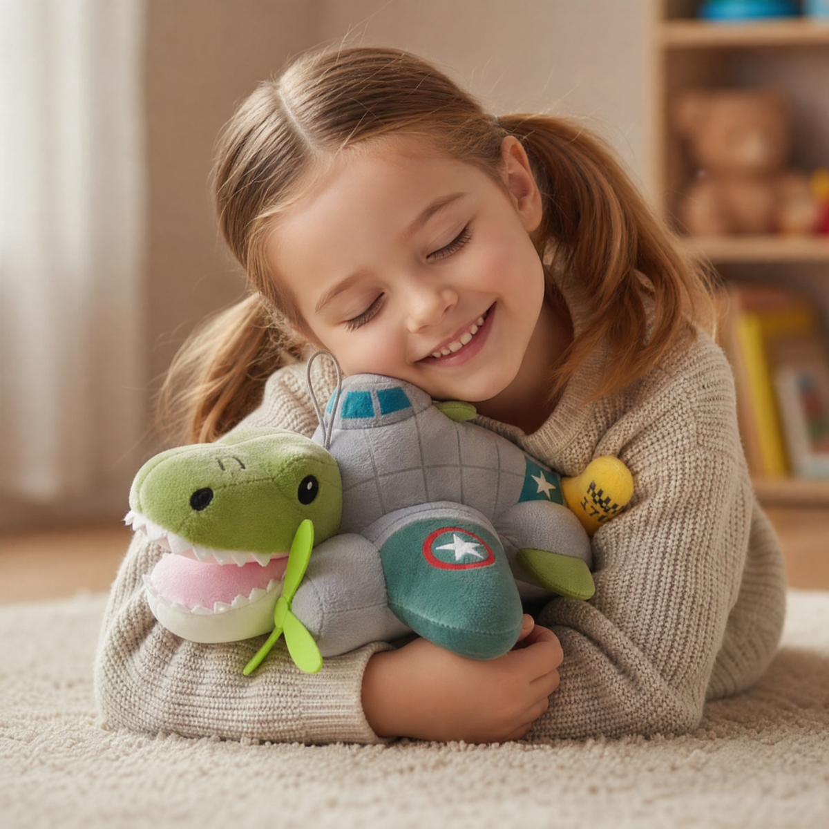 Peluche Crocodile Avion de Guerre Bombardiro