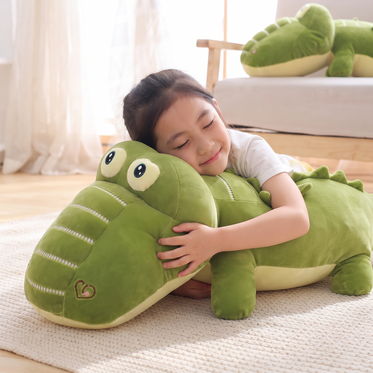 Peluche Crocodile Géante en Coton Doux