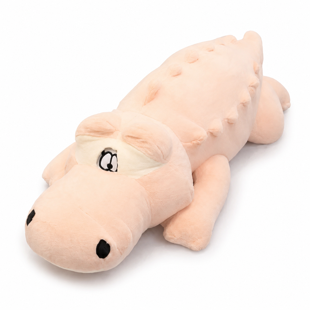 Peluche Crocodile Géante Rose