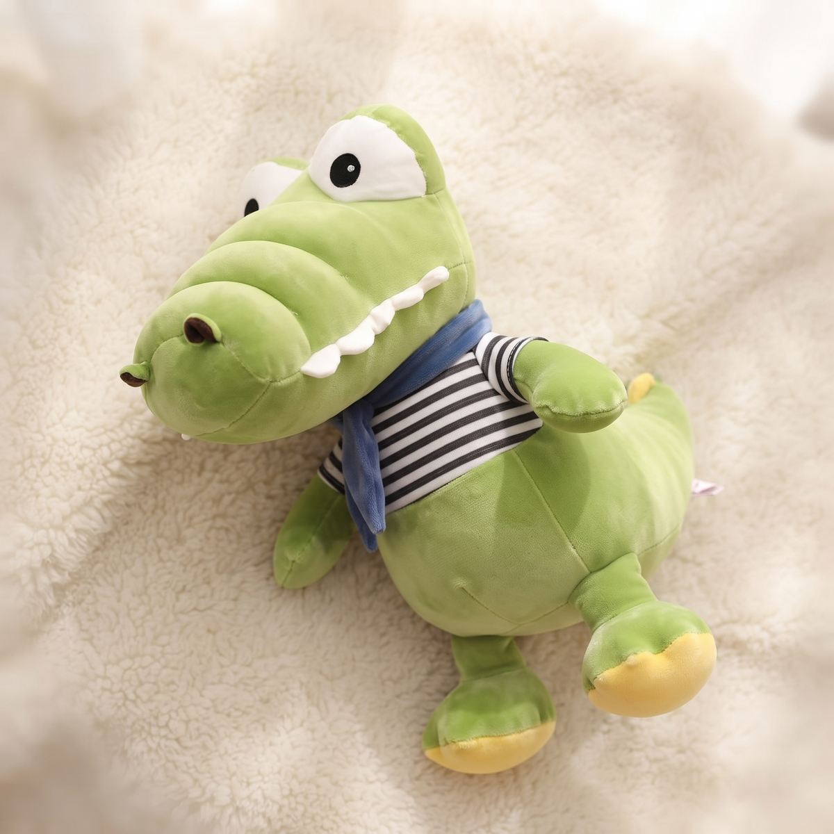 Peluche Crocodile Marinière Bébé