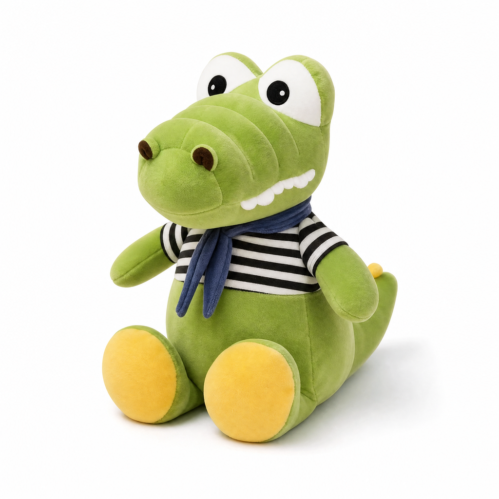Peluche Crocodile Marinière Bébé