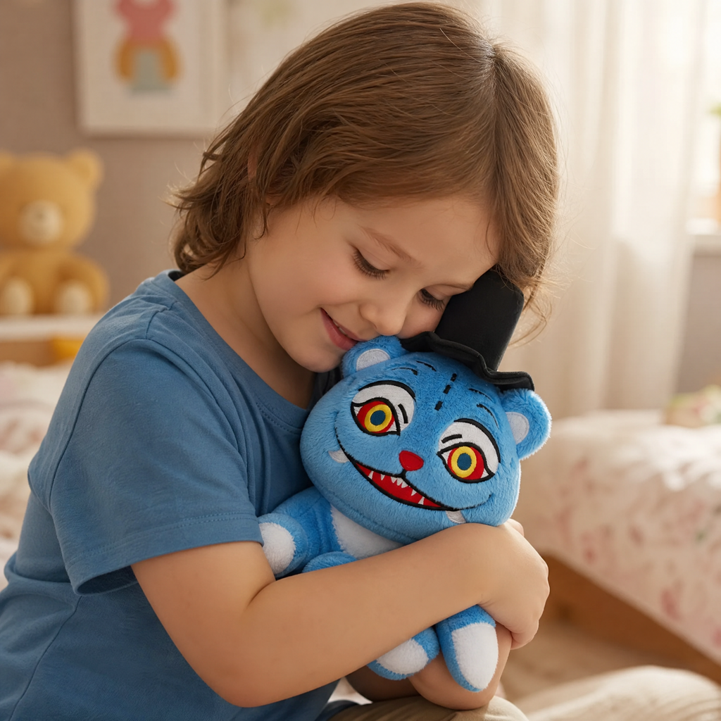 Peluche Décorative Tigre Bleu à Chapeau
