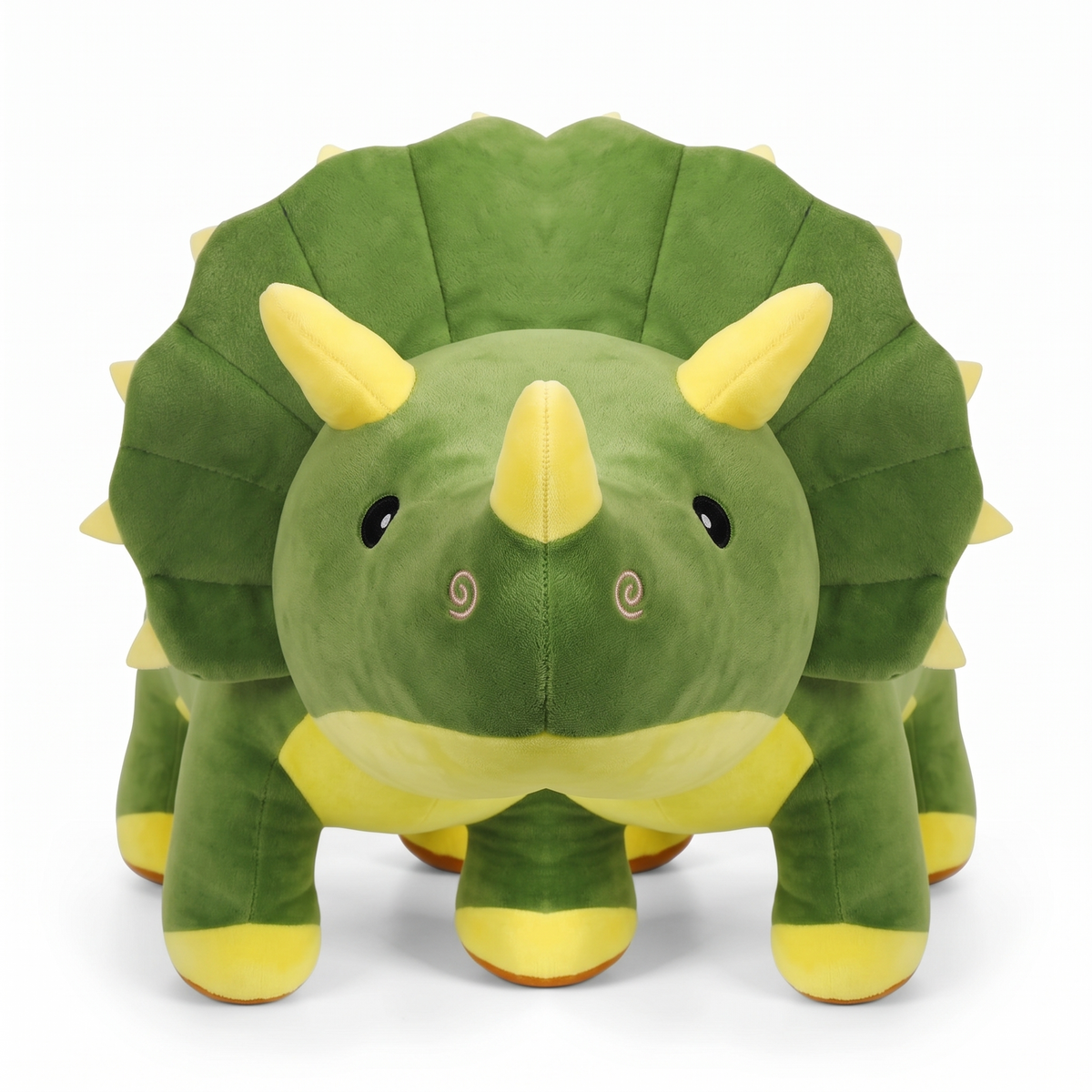 Peluche Dinosaure Verte Tricératops Toute Douce