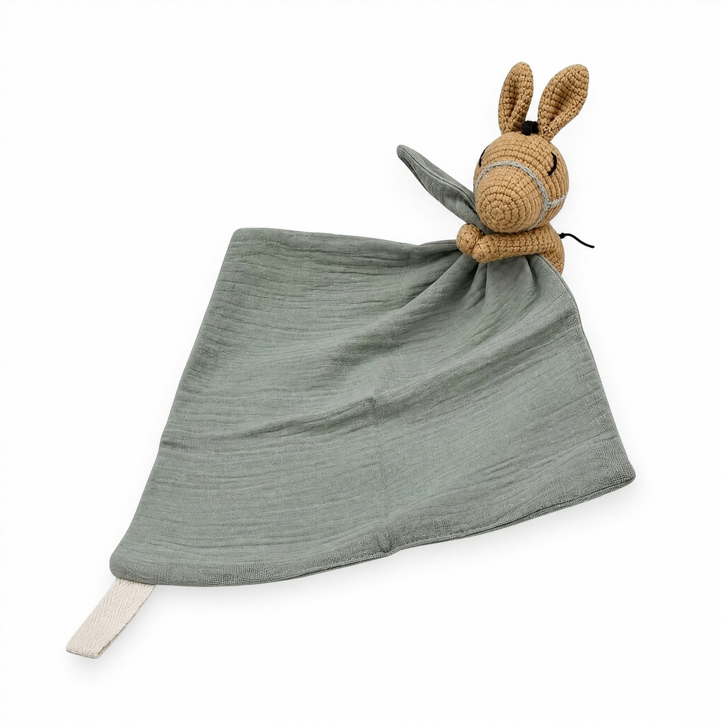 Doudou Plat Bébé Lapin Crocheté