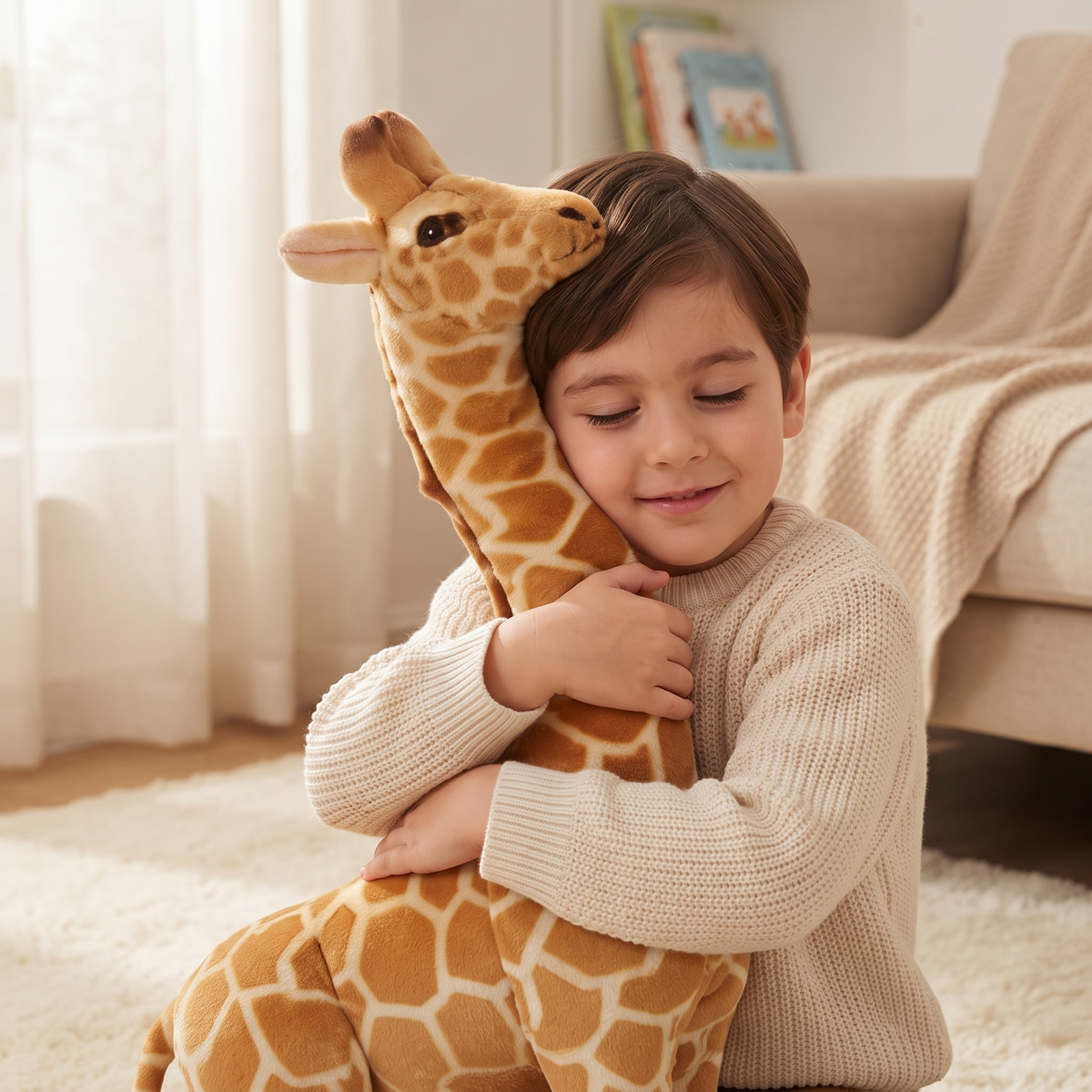 Peluche Girafe Géante Réaliste