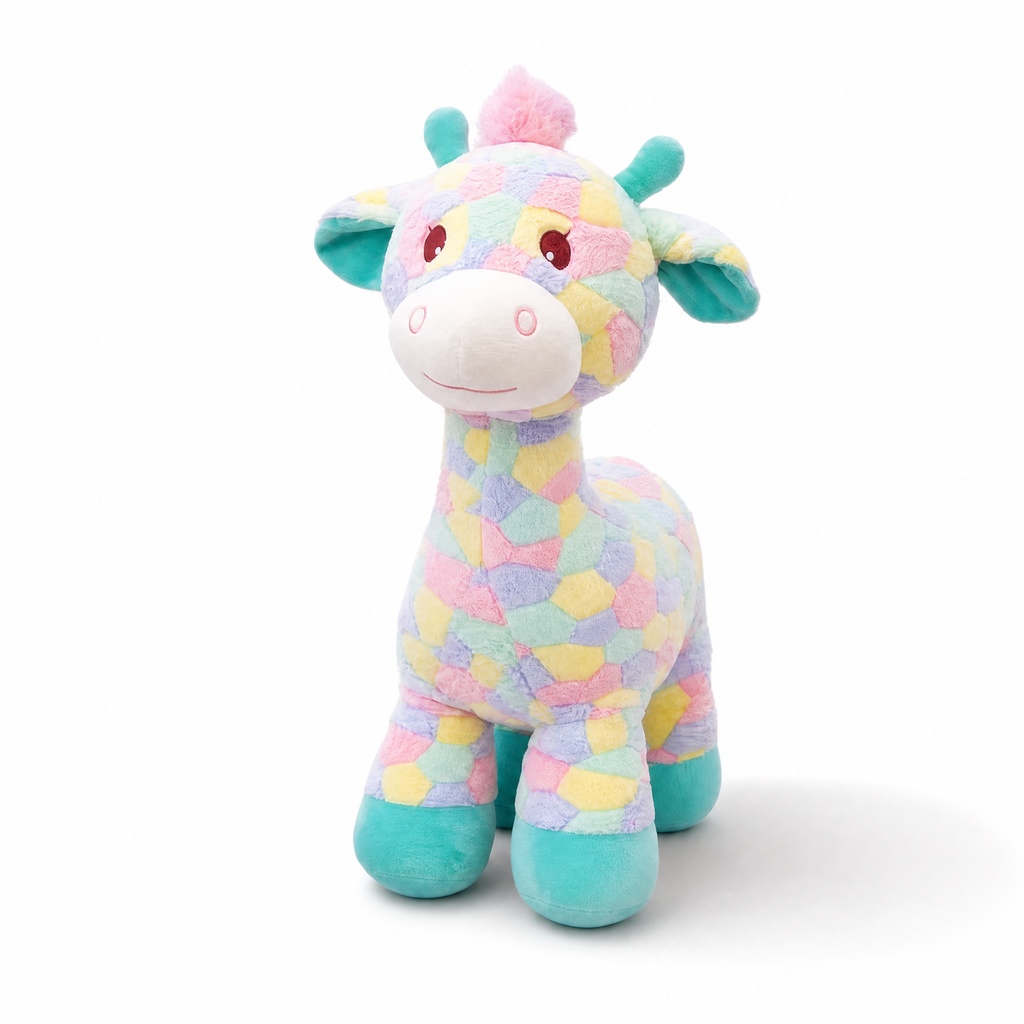 Peluche Girafe Multicolore Arc-en-ciel 30 cm