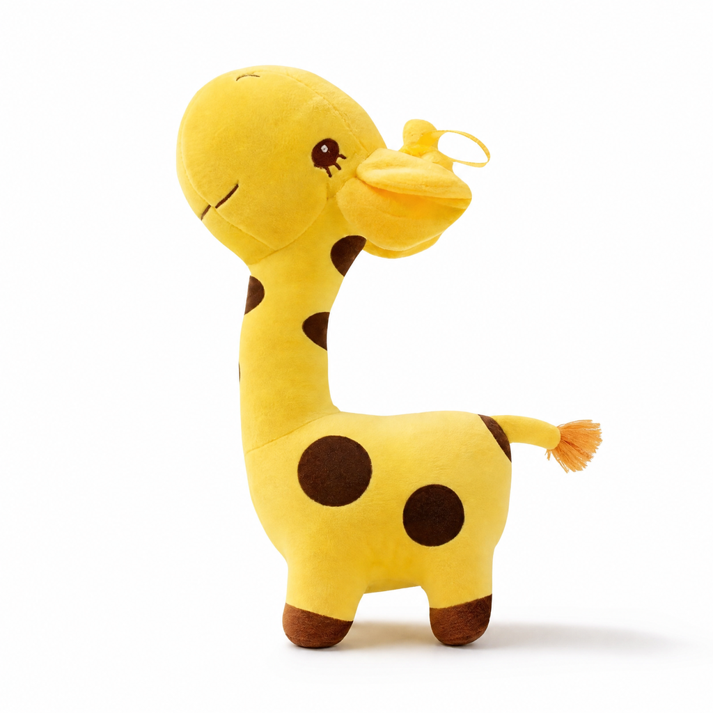 Gele giraffenknuffel, 12 of 18 cm