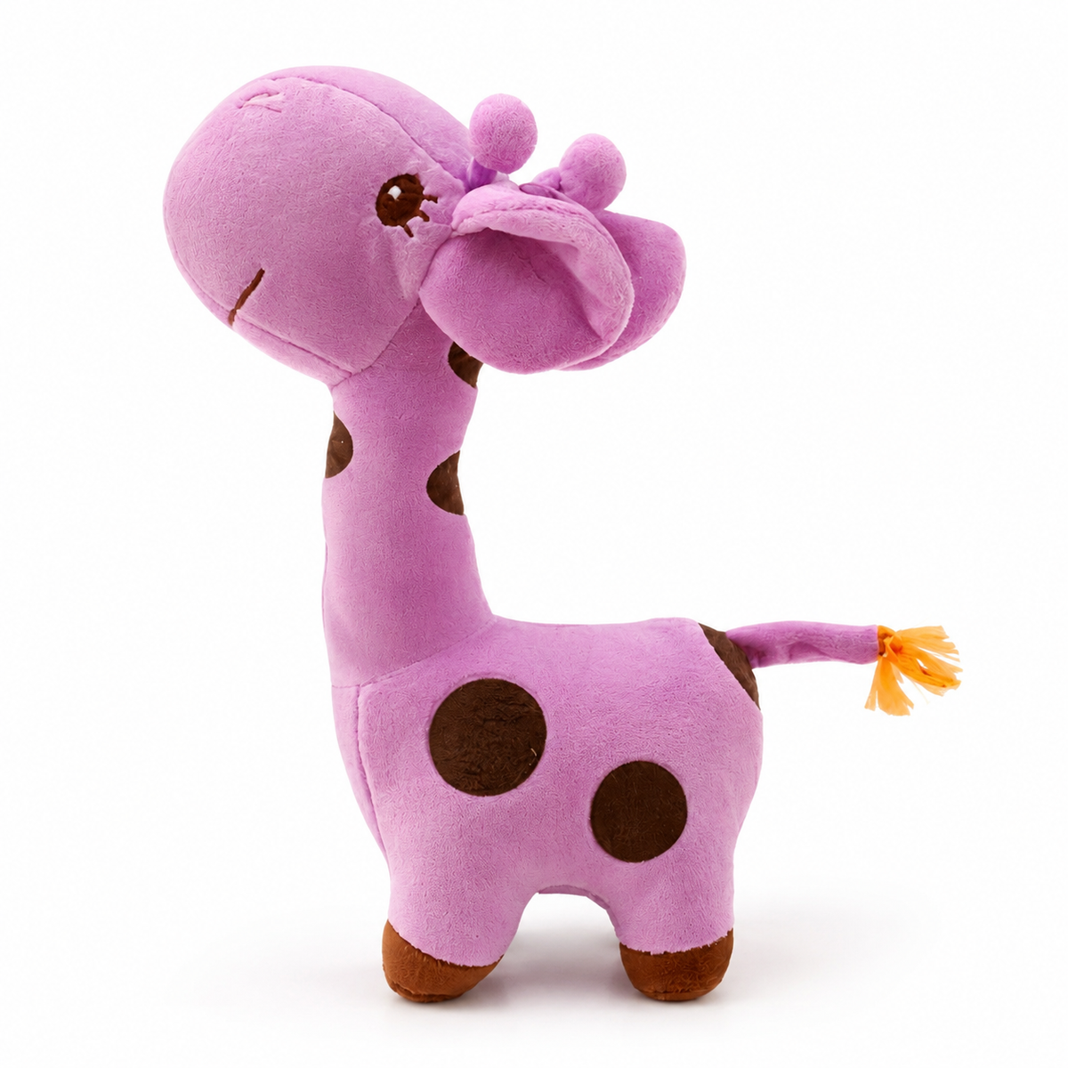 Peluche Girafe Violette Douce avec Taches Noires