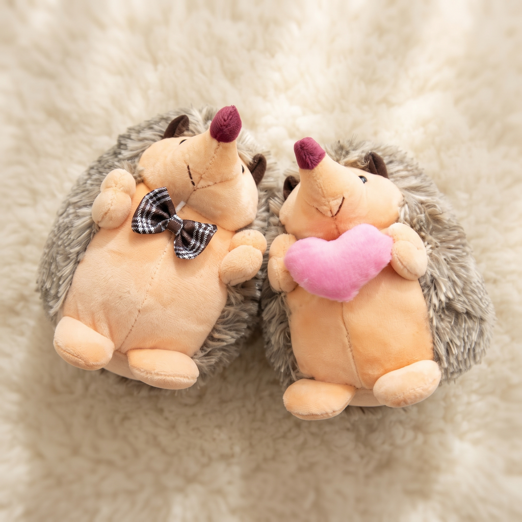 Peluche Hérisson Couple Amoureux