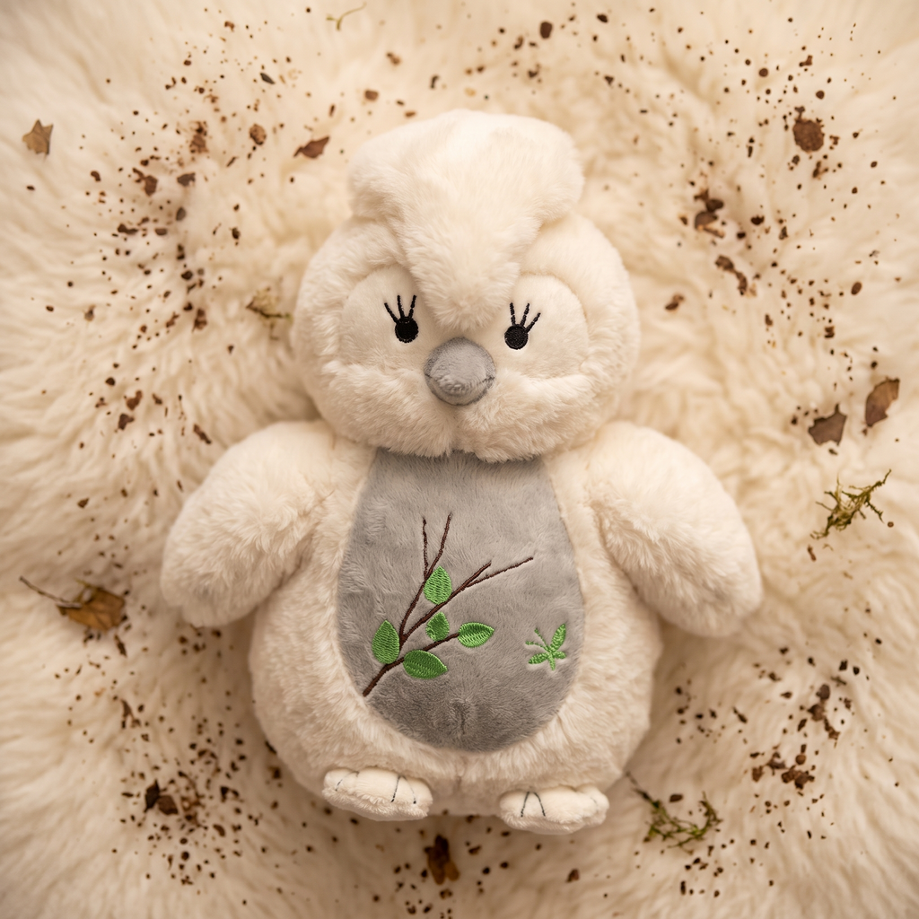 Peluche Hibou Blanc Kawaii 30cm