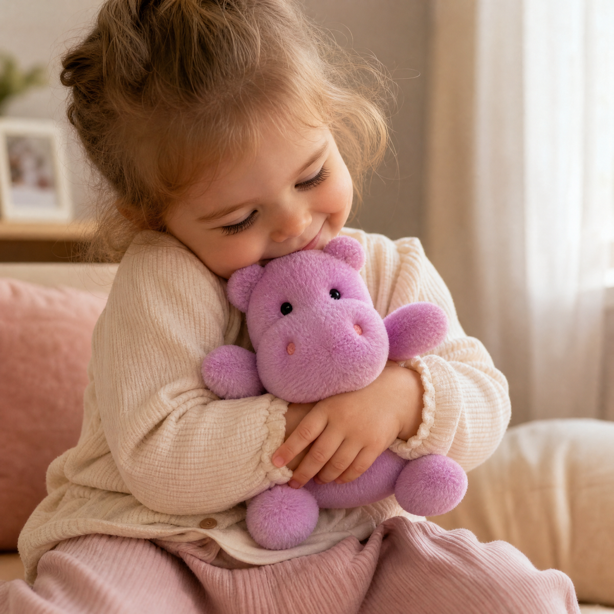 Peluche Hippopotame Violet