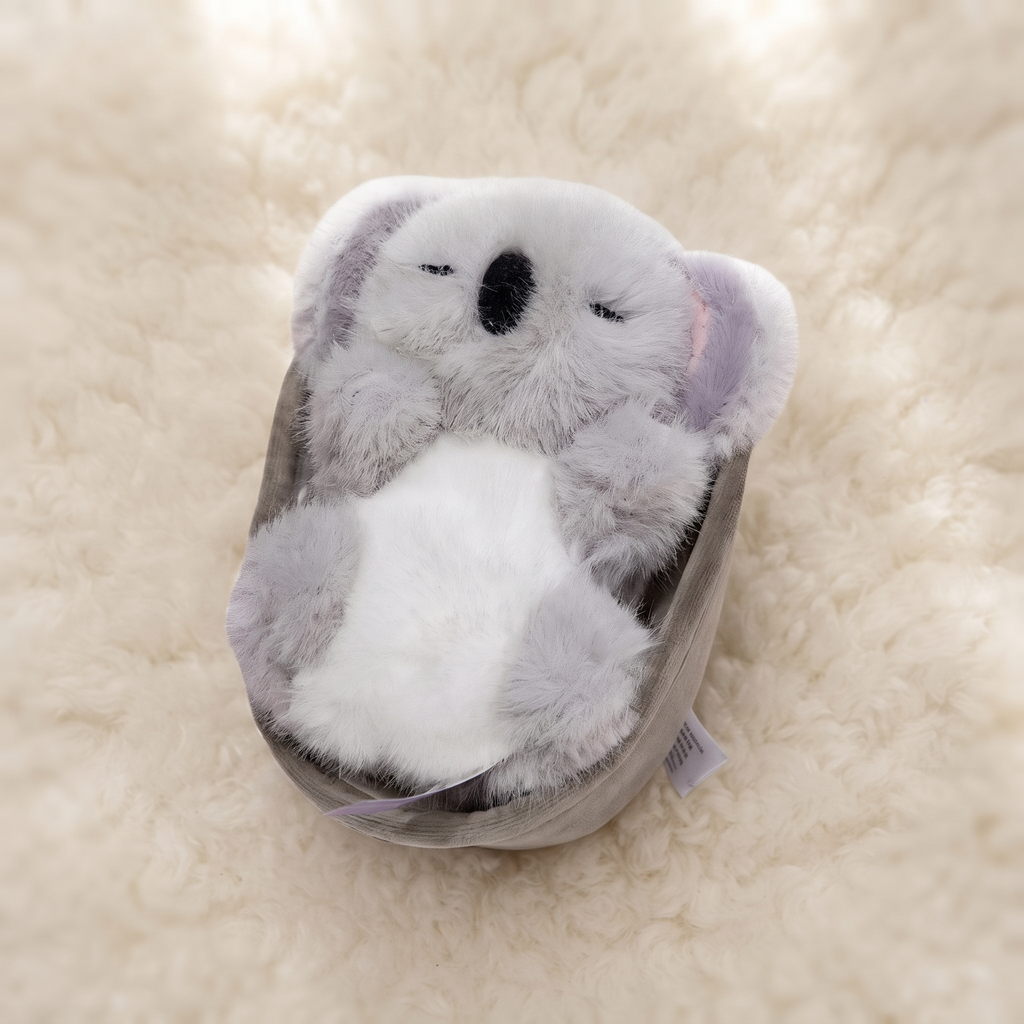 Peluche Koala Endormi avec Nid Douillet