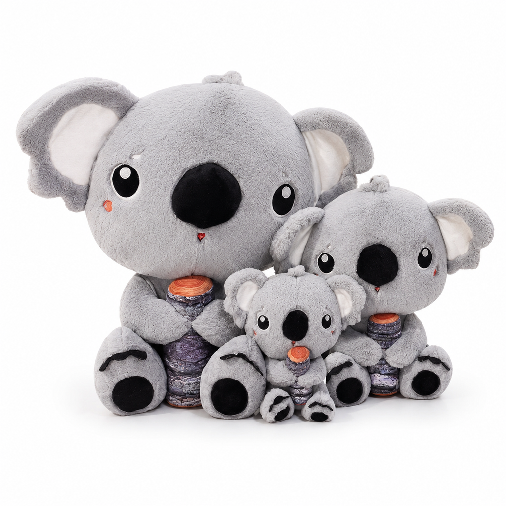 Peluche Koala Gris avec Bambou