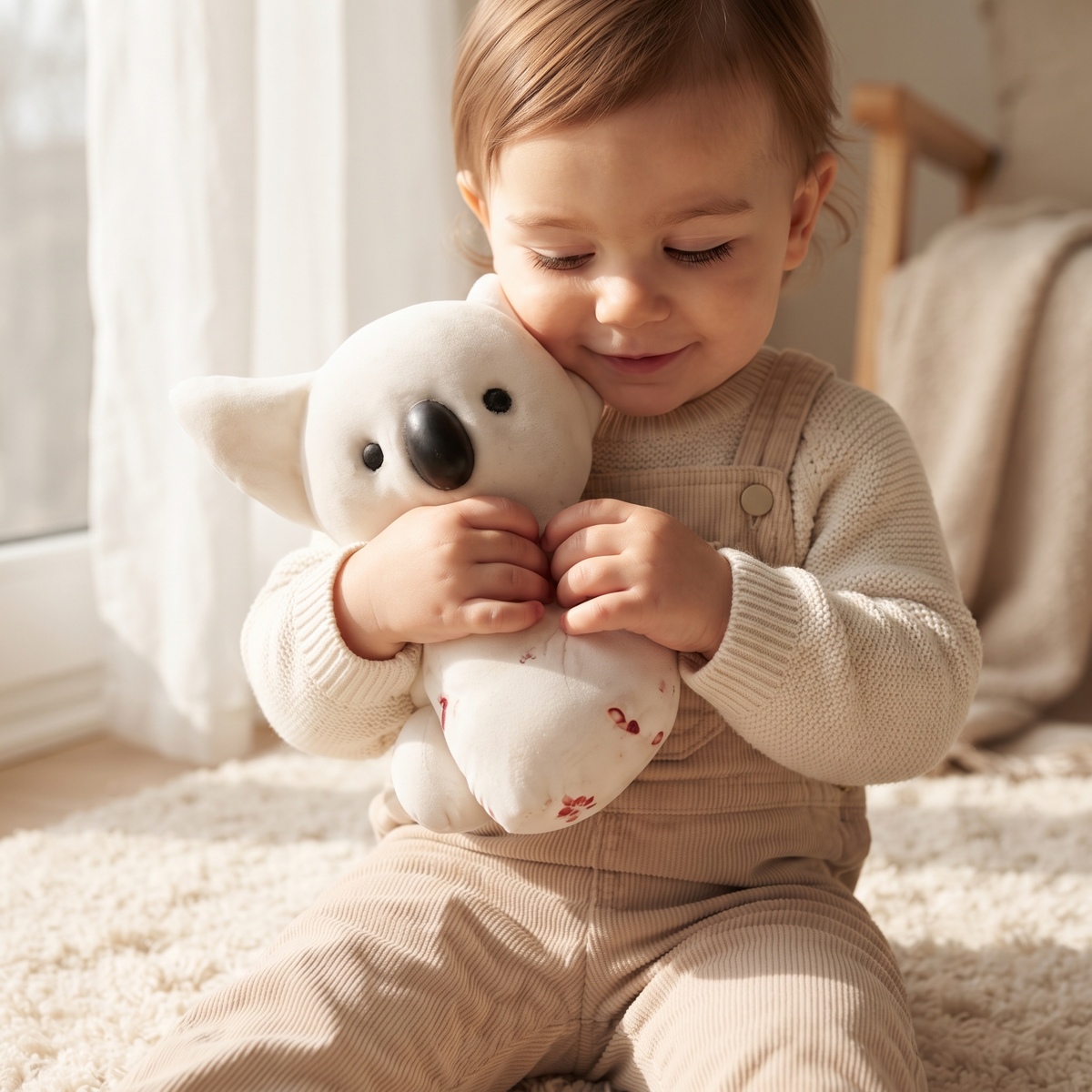 Peluche Koala Kawaii Blanche 25cm