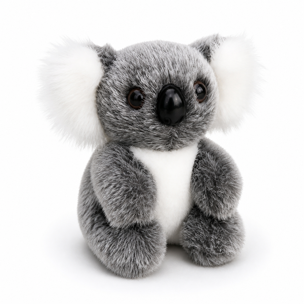 Peluche Koala Réaliste Gris et Blanc