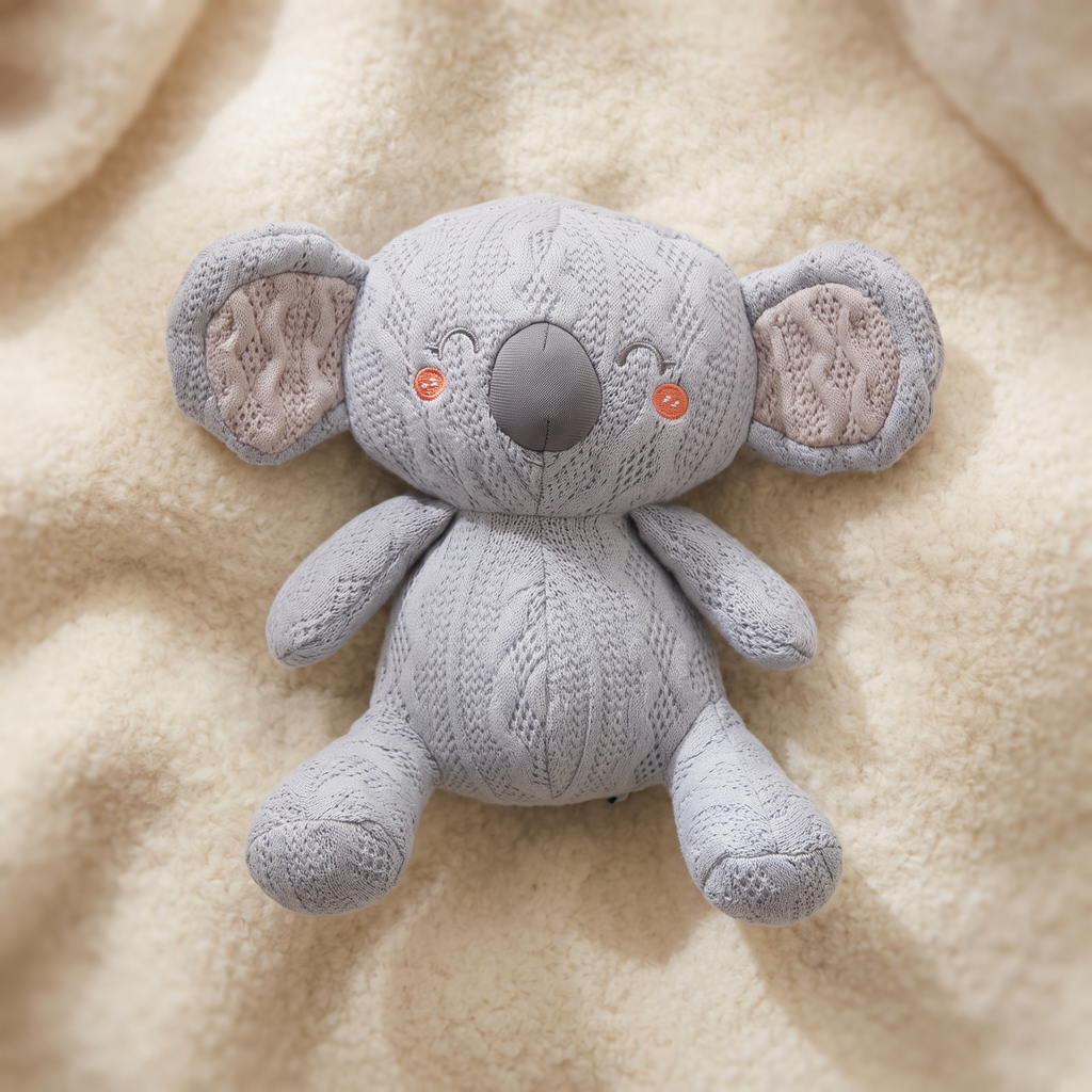 Peluche Koala Tricot Bleu Gris 20 cm