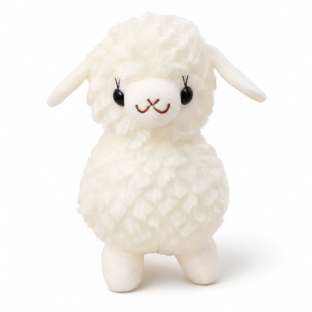 Witte lamaknuffel, 20 cm