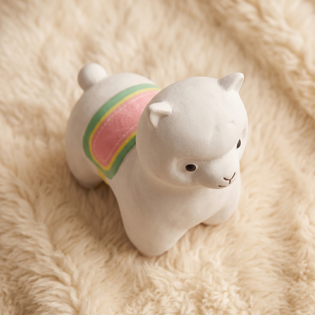 Peluche Lama Blanc Arc-en-Ciel Douce