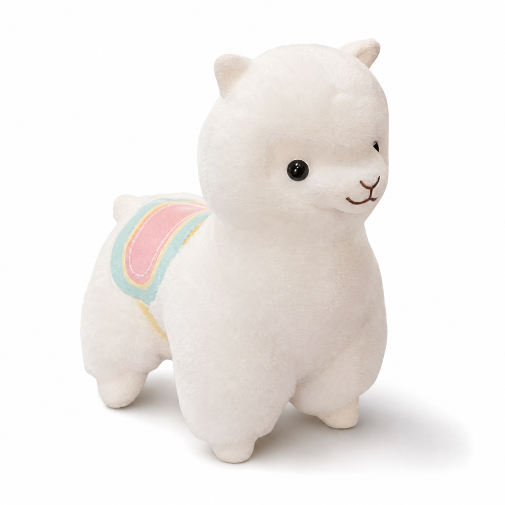 Peluche Lama Blanc Arc-en-Ciel Douce