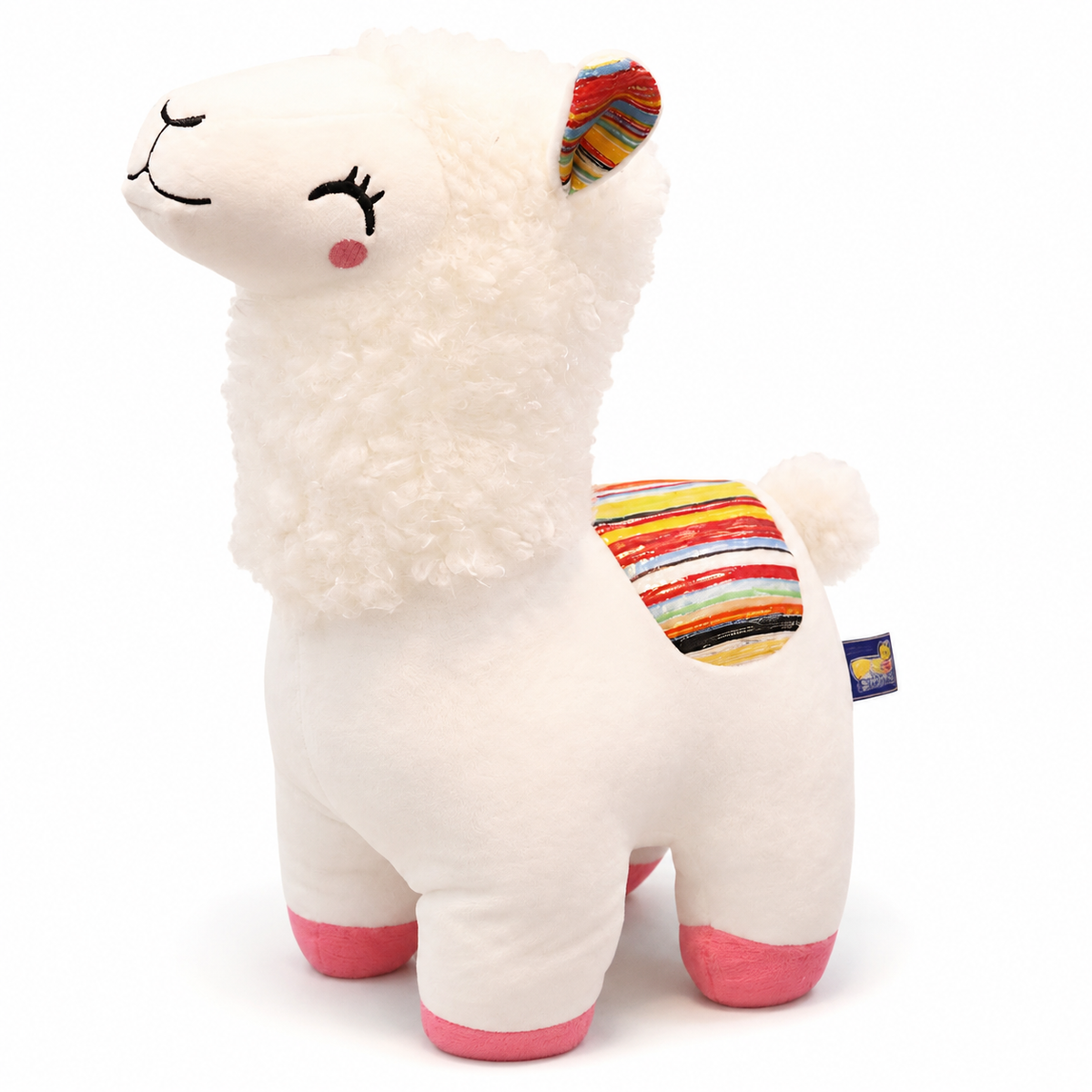 Peluche Lama Colorée à Crinière Frisée