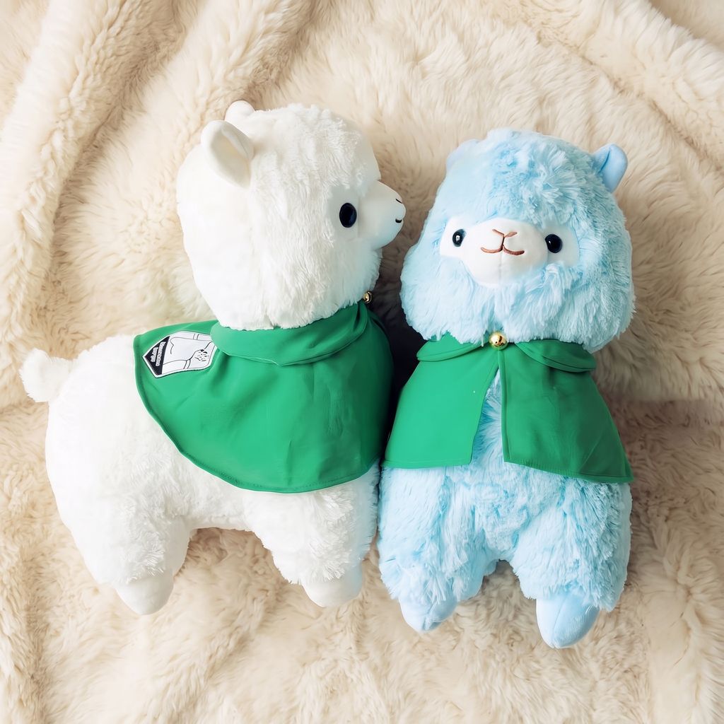 Peluche Lama Magicien avec Cape Verte