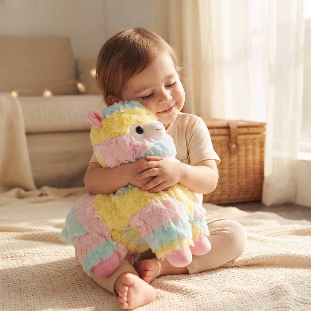 Peluche Lama Multicolore Arc-en-Ciel 25 cm